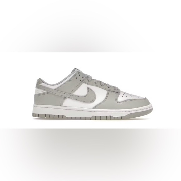 Nike Gray and White Dunk Low Sneakers